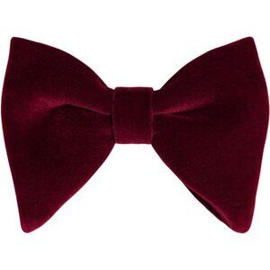 Velvet Bow Ties for Men Wine Red